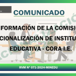 CONFORMACIÓN DE LA COMISIÓN DE RACIONALIZACIÓN DE INSTITUCIÓN EDUCATIVA – CORA I.E.