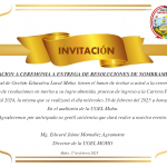 INVITACION A CEREMONIA A ENTREGA DE RESOLUCIONES DE NOMBRAMIENTO