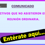 DIRECTIVOS QUE NO ASISTIERON EN LA II REUNIÓN ORDINARIA.