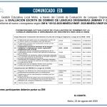 CRONOGRAMA ACTUALIZADO, EVALUACIÓN ESCRITA.